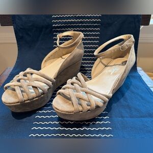 Robert Clergerie Suede Platform Wedge Shoes
